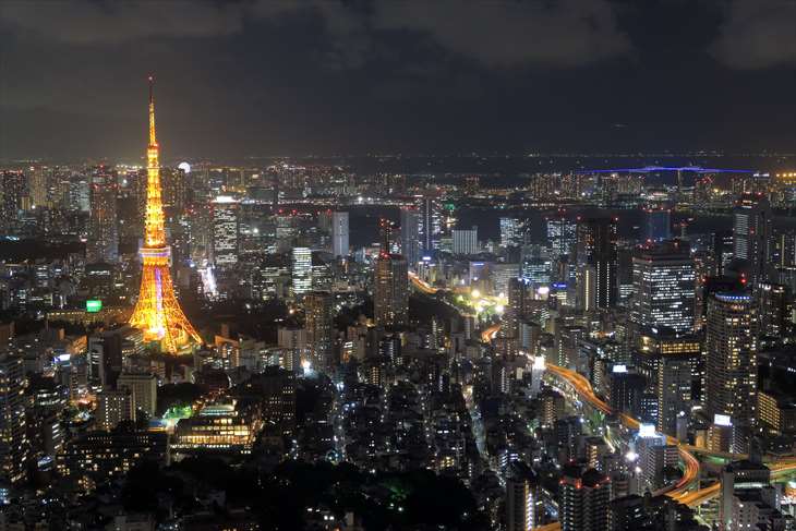東京タワーと東京の夜景